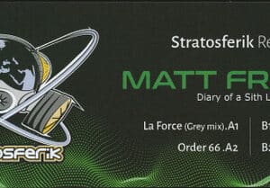 Hardcore, Gabber & Frenchcore / Neuf Vinyl - Stratosferik Records 03 Diary Of A Sith Lord E.p Matt Fraktal 12″, Ep