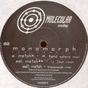 Vinyl / Occasion Techno Hardtechno Trance - Molecular Recordings Mol008-6 Metoh (the Remixes) – Monomorph 12″