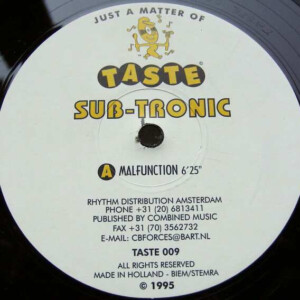 Vinyl / House Electro Minimal Occasion Techno Hardtechno Trance - Taste Recordings 009 Malfunction – Sub-tronic