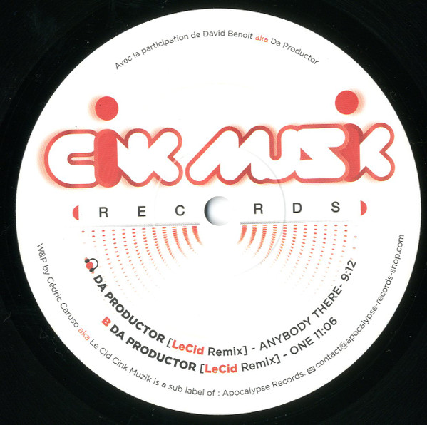 Vinyl / Neuf Techno Hardtechno Trance - Cink Muzik CINK005 Anybody There One Da Productor 12", Ltd, Num