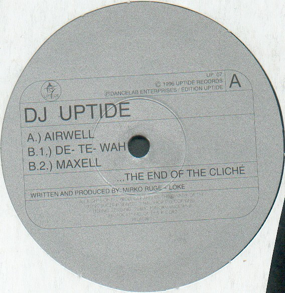 Vinyl / Occasion Techno Hardtechno Trance - Uptide Records UP 07 ... The End Of Cliché DJ 12"