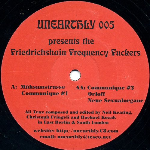 Vinyl / Neuf Break Dub Drum And Bass Jungle - Unearthly 005 The Friedrichshain Frequency Fuckers 12"