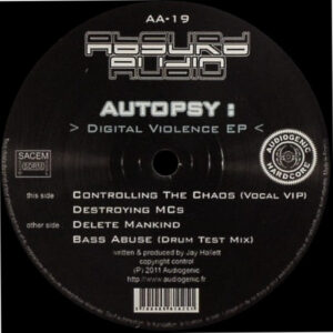 Vinyl / Neuf Hardcore - Absurd Audio AA-19 Digital Violence EP Autopsy (3) 12",