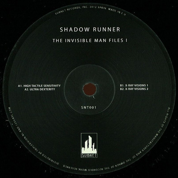 Vinyl / Neuf Techno Hardtechno Trance - Subnet Records SNT001 The Invisible Man Files I Shadow Runner 12", Ltd
