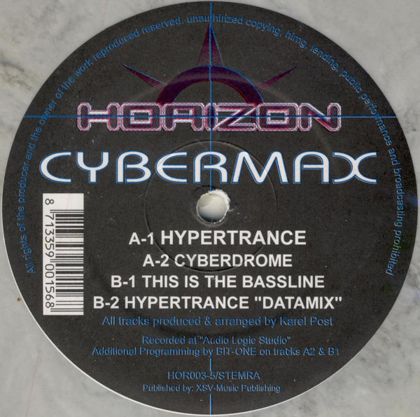 Vinyl / Occasion Techno Hardtechno Trance - Horizon Records HOR003-5 Hypertrance Cybermax 12", Gre