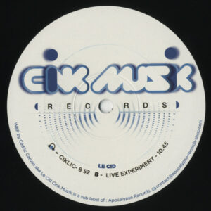Vinyl / Neuf Techno Hardtechno Trance - Cink Muzik CINK002 Ciklic Live Experiment Le Cid 12", Ltd, Num