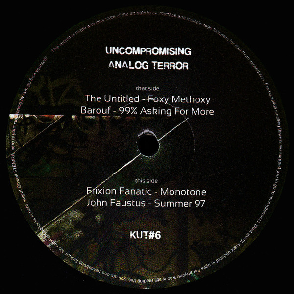 Vinyl / Neuf Hardcore - Uncompromising Analog Terror KUT#6 #6 Various 12", EP, Ltd
