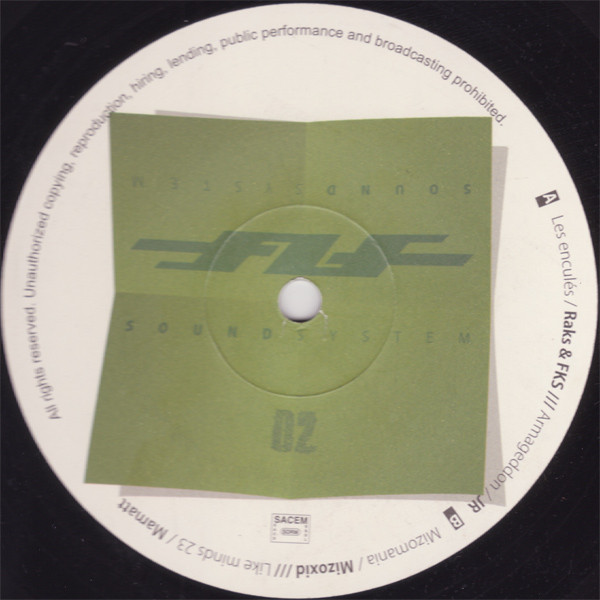 Vinyl / Break Dub Hardtek Tribe Freetekno Occasion - FLF Sound System FLF02 Untitled Various 12"